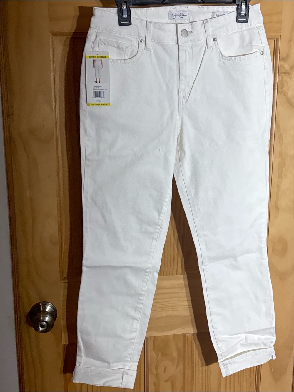 Jessica Simpson White Ankle Crop Jeans